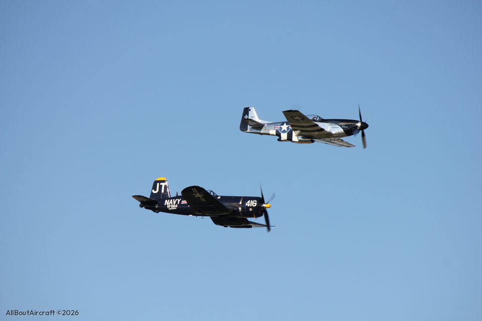F4U Corsair and a P-51 Mustang
