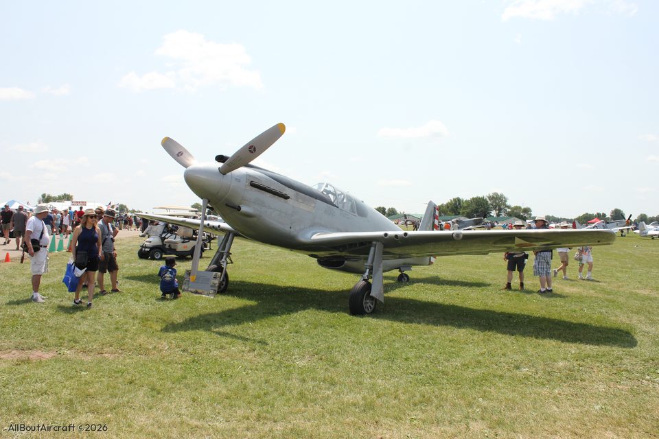 North American P-51B/C Mustang on the warbird grass