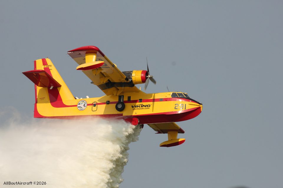 Canadair CL-215 C-GBPD dropping water