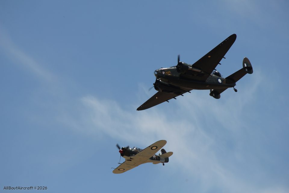 Lockheed Hudson and a CAC Wirraway