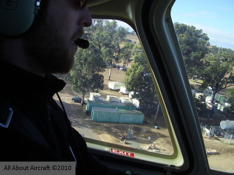 Taking off past loading bay